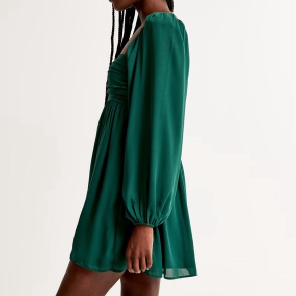 Abercrombie Emerson Balloon Sleeve Babydoll Mini Dress - Picture 3 of 9